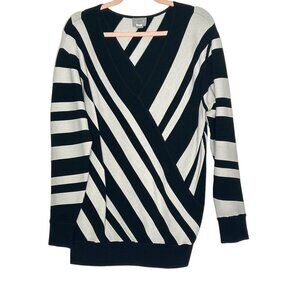 GREY by Jason Wu black white oversized stripe sweater size Lretail $450